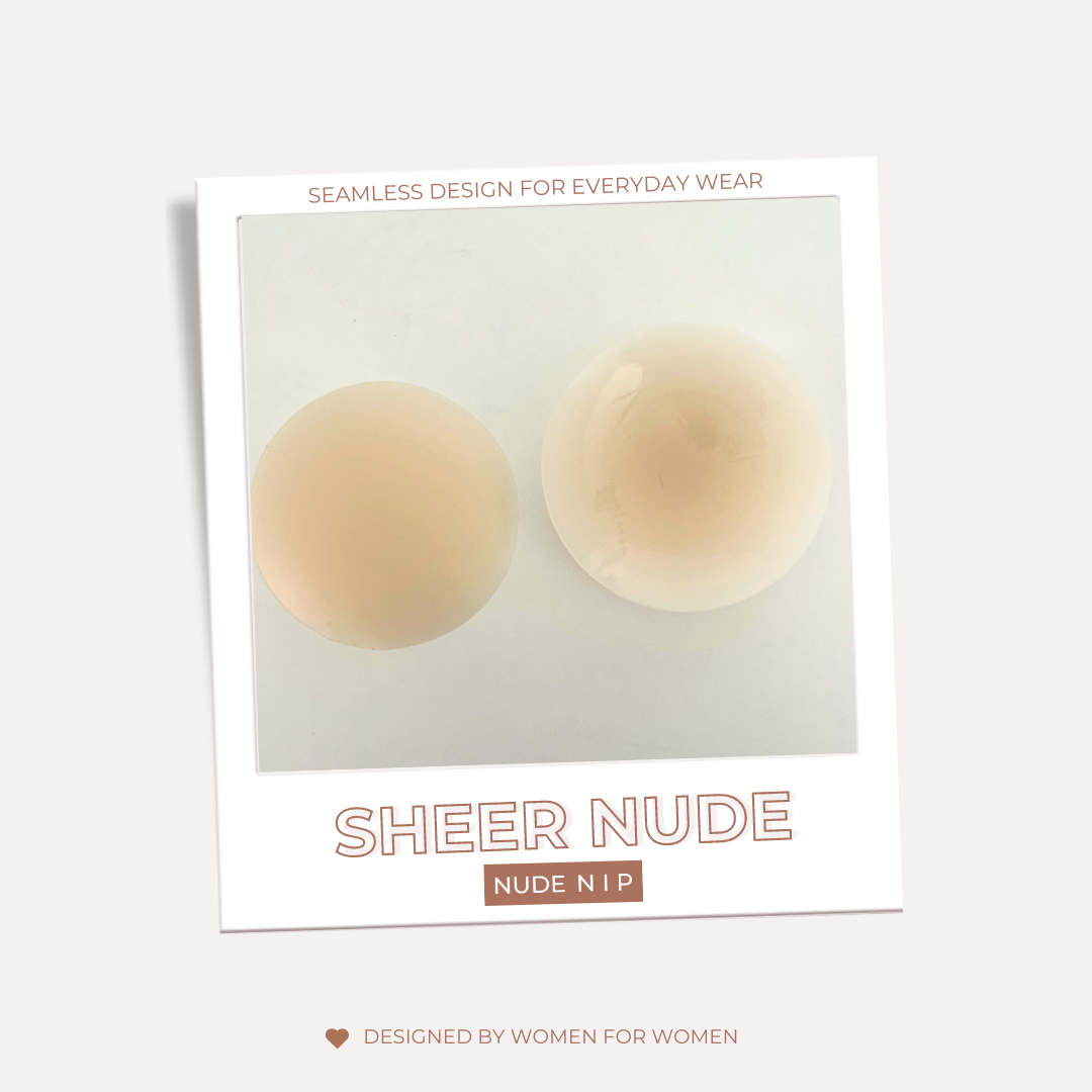 Sheer nude reusable nipple covers with seamless coverage for everyday wear.